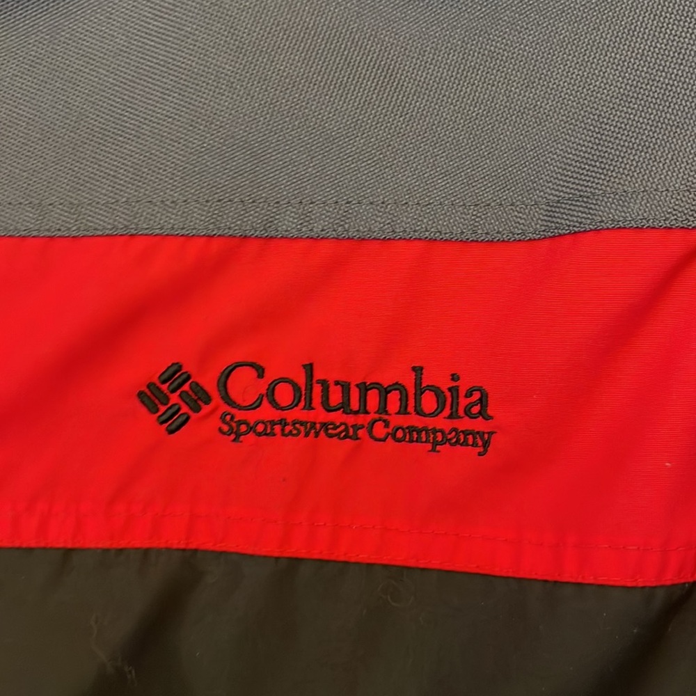 Vintage Columbia Jacket Mens Large Bugaboo Windbreaker‎ Colorblock Red Black 90s